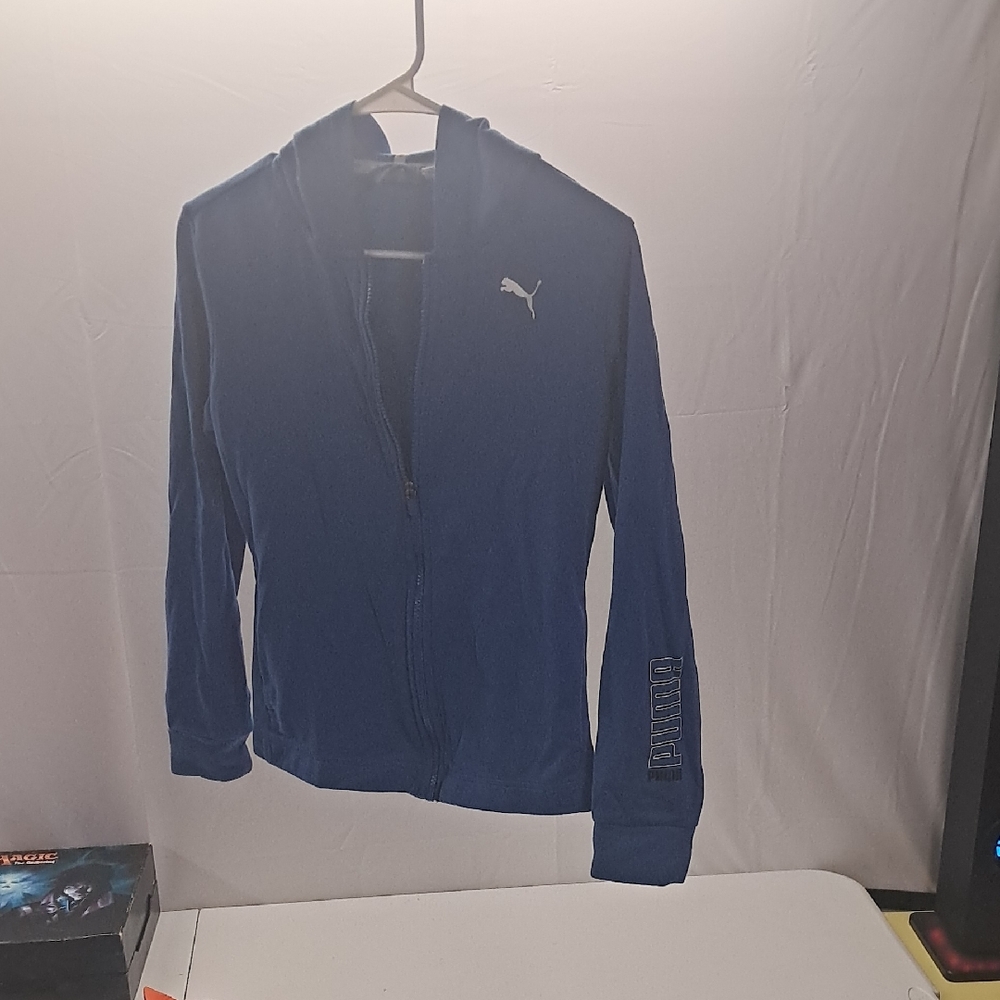 Puma Blue Zip-Up Hoodie us size xs